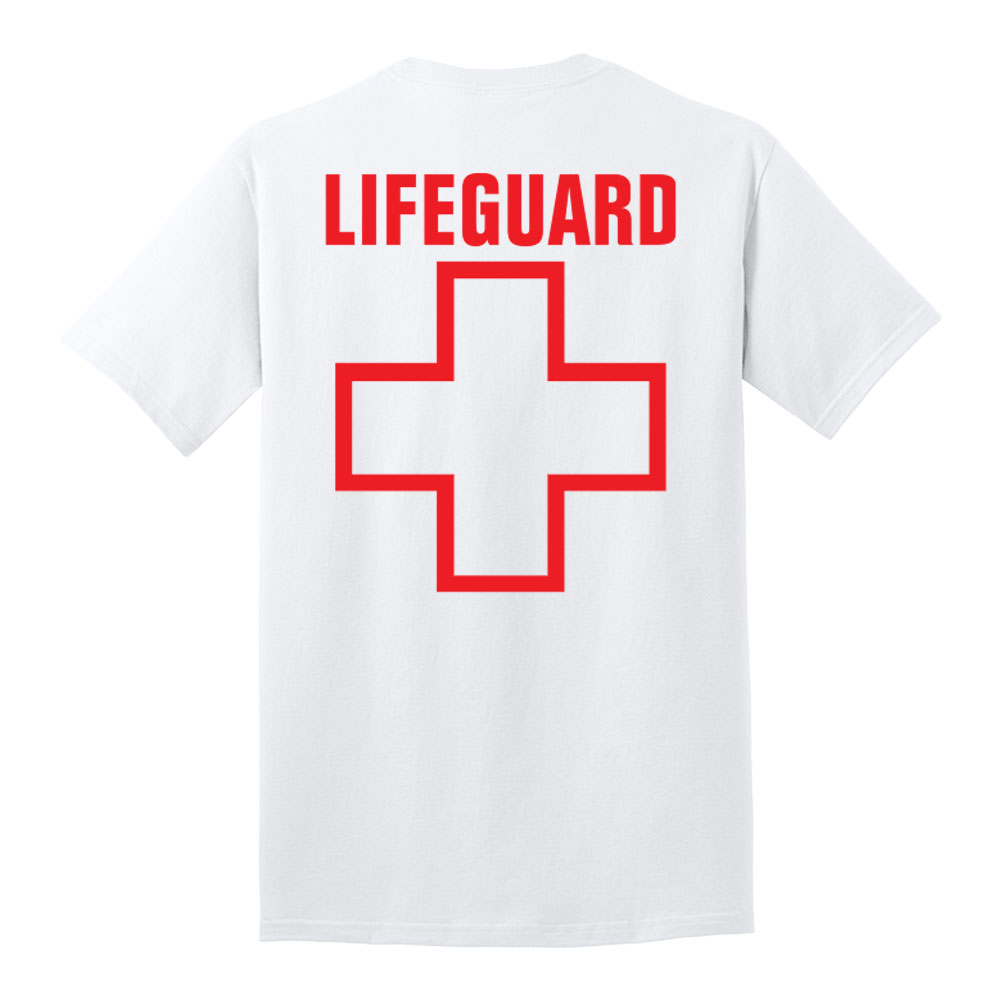 Lifeguard & Cross Outline T-shirt | Water Safety Products