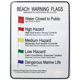 WARNING FLAG SIGN 30X36