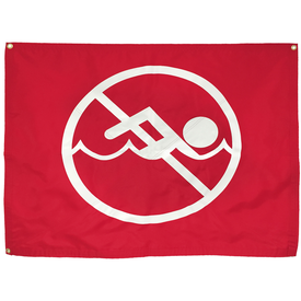 WARNING FLAG WITH GRAPHIC