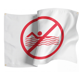 WHITE FLAG WITH GRAPHIC