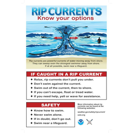 Beach Rip Current Warning Sign