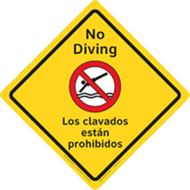 No Diving English/Spanish