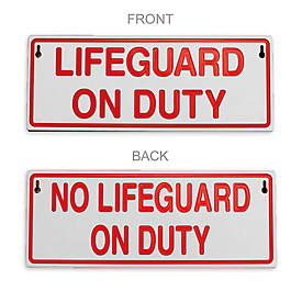 REVERSIBLE LIFEGUARD SIGN