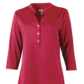 LADIES UPF50 HENLEY