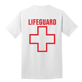 Lifeguard & Cross Outline T-shirt | Water Safety Products