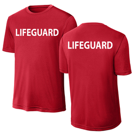 S/S LIFEGUARD TECH T RED