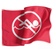 WARNING FLAG WITH GRAPHIC