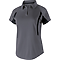 LADIES' S/S AVENGER POLO BLACK/RED