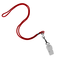 NECK LANYARD/METAL CLIP RED Front