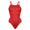 SHELF BRA THIN STRAP SUIT RED