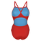 SHELF BRA THIN STRAP SUIT RED